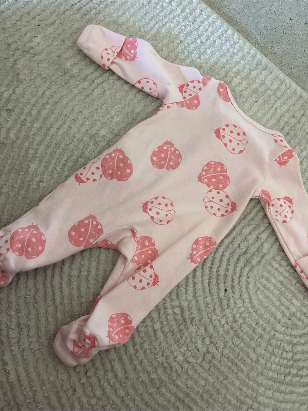 Carter's Pink Ladybug Footed One-Piece Pajamas